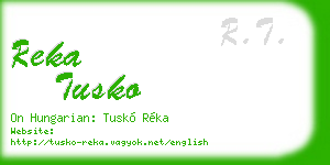 reka tusko business card