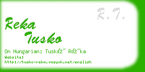 reka tusko business card